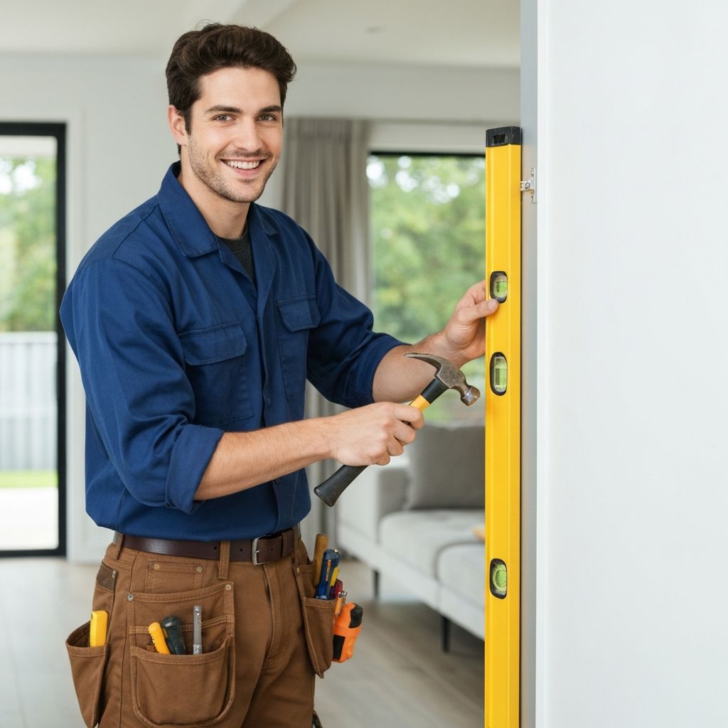 Professional handyperson at work